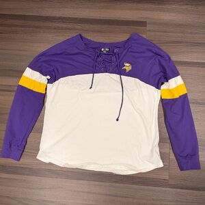 NFL Minnesota Vikings Purple Lace-Up Top